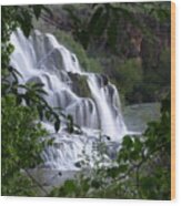 Nature's Framed Waterfall Wood Print