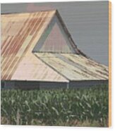 Nebraska Farm Life - The Tin Roof Wood Print