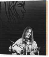 Neil Young 1976 Wood Print