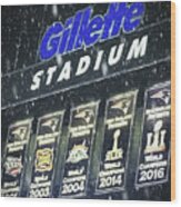 New England Patriots - Gillette Stadium Wood Print