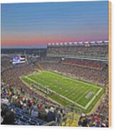 New England Patriots Touchdown Wood Print