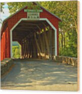 New Germantown Covered Bridge Wood Print