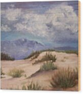 New Mexico White Sands Wood Print