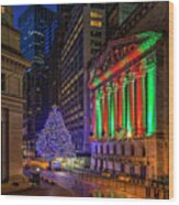 New York City Stock Exchange Wall Street Nyse Wood Print