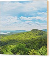 New York Scenic Adirondack Mountains Panorama Wood Print