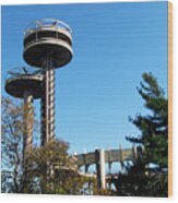 New York's 1964 World's Fair Observation Towers Wood Print