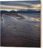 Newborough Beach At Dawn Wood Print