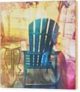 Nice View Of The River #chair #views Wood Print