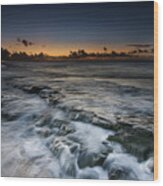 Nimitz Beach Sunrise Wood Print