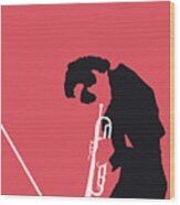 No082 My Miles Davis Minimal Music Poster Wood Print