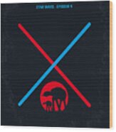 No155 My Star Wars Episode V The Empire Strikes Back Minimal Movie Poster Wood Print