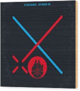 No591 My Star Wars Episode Vii The Force Awakens Minimal Movie Poster Wood Print