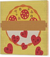 No846 My Mystic Pizza Minimal Movie Poster Wood Print