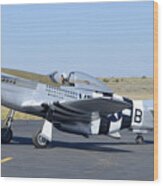 North American P-51d Mustang Nl5441v Spam Can Valle Arizona June 25 2011 3 Wood Print