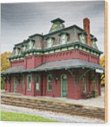 North Bennington Station Wood Print