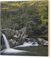 North River Cascade - D009737 Wood Print