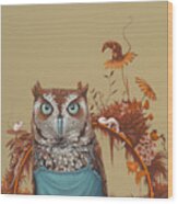 Northern Screech Owl Wood Print