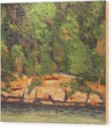 Northwest Rocky Coast Wood Print