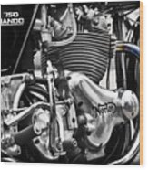 Norton Commando 750cc Cafe Racer Engine Wood Print