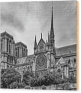 Notre Dame From The Seine Wood Print