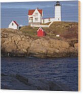 Nubble Lighthouse  Maine Wood Print