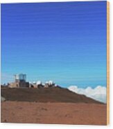Observatory Atop Haleakala Wood Print