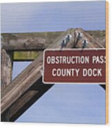 Obstruction Pass Dock Wood Print