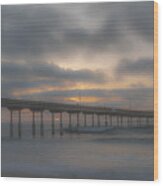 Ocean Beach Pier San Diego Ca Wood Print