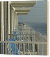 Ocean View Balconies - Melbourne Fl Wood Print