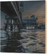 Ocean View Pier Summer Sunrise 18 Wood Print