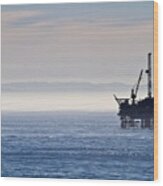 Offshore Oil Drilling Rig Wood Print