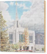 Ogden Ut Lds Temple Wood Print