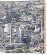 Oil And Gas Processing Refinery Wood Print