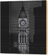 Old City Hall 
#toronto #blacknwhite Wood Print