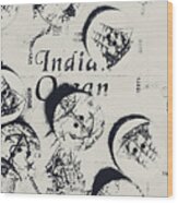 Old East India Trading Routes Wood Print