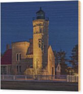 Old Mackinac Point Lighthouse Wood Print