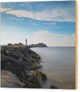 Old Scituate Light 1 Wood Print