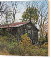 Old Tobacco Barn Wood Print