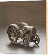 Old Toy Tractor Wood Print