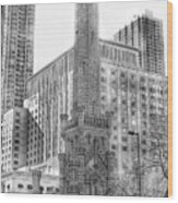 Old Water Tower - Chicago Wood Print