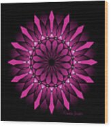 Ombre Pink Flower Mandala Wood Print