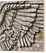 On Angels Wings Wood Print