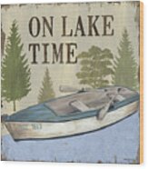 On Lake Time Wood Print