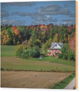 Ontario Farm In The Fall Wood Print