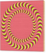 Optical Illusion Circle In Circle Wood Print