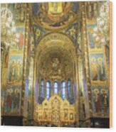 Opulent Is The Name For Church On Spilled Blood. Wood Print