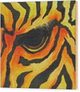 Orange Zebra Wood Print
