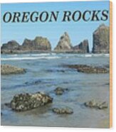 Oregon Rocks Landscape Wood Print