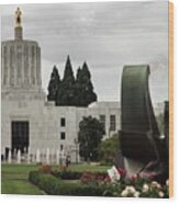 Oregon State Capitol Building Wood Print