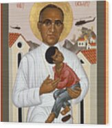 St. Oscar Romero Of El Salvado - Rlosr Wood Print